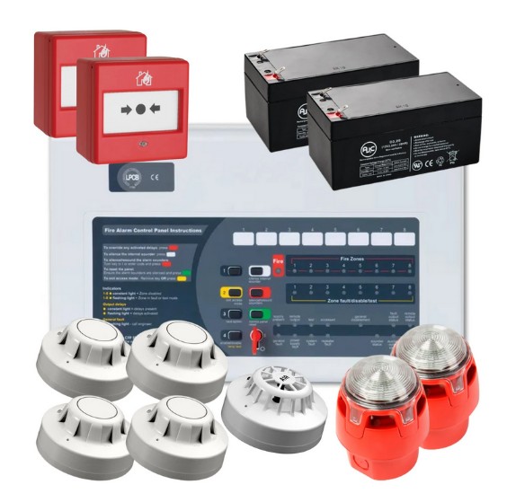 Fire alarm call point on a wall