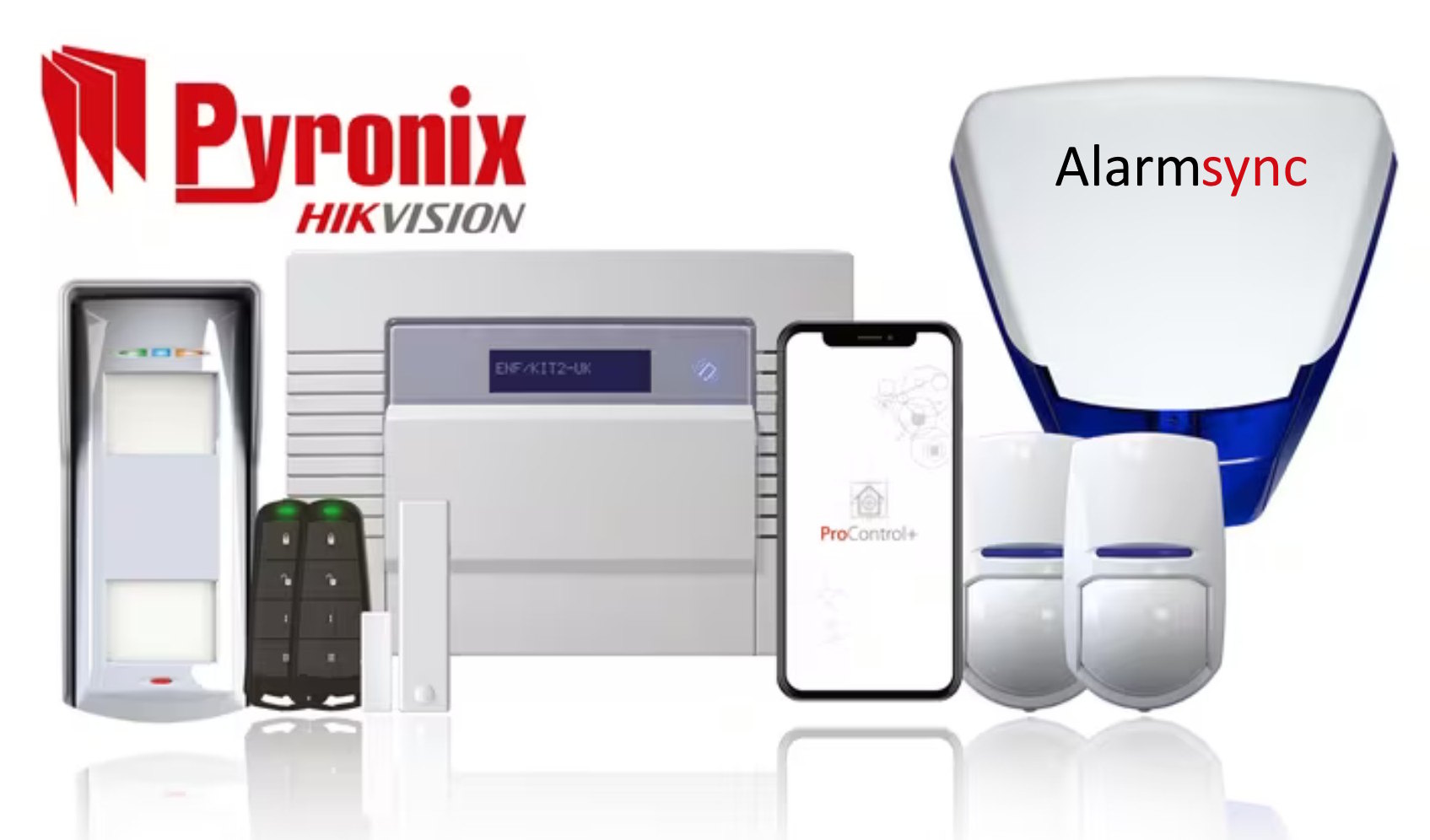 Keypad intruder alarm on interior wall